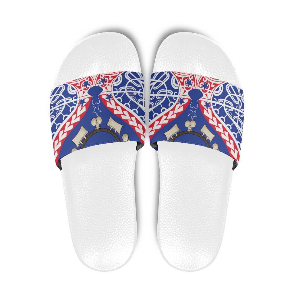 Austral Islands Slide Sandals Tuhaa Pae Penu Stars Necklace Red - Polynesian Pride