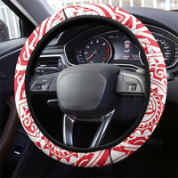 Austral Islands Steering Wheel Cover Tuhaa Pae Penu Stars Necklace Red - Polynesian Pride