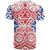 Austral Islands T Shirt Tuhaa Pae Penu Stars Necklace Red - Polynesian Pride