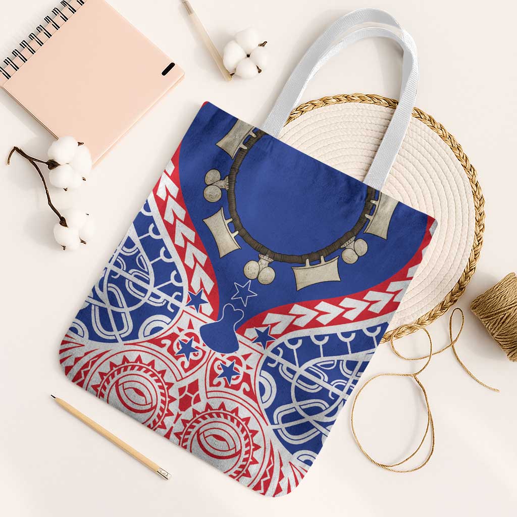 Austral Islands Tote Bag Tuhaa Pae Penu Stars Necklace Red - Polynesian Pride