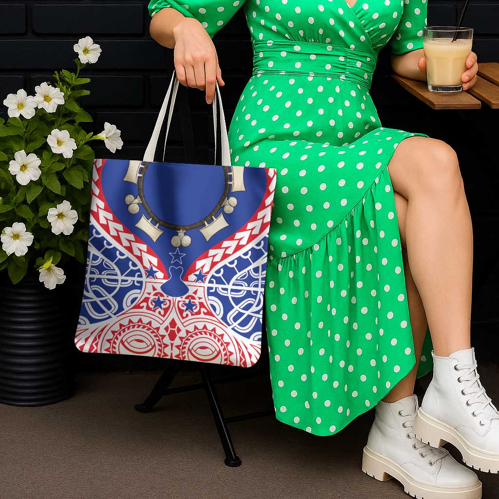 Austral Islands Tote Bag Tuhaa Pae Penu Stars Necklace Red - Polynesian Pride
