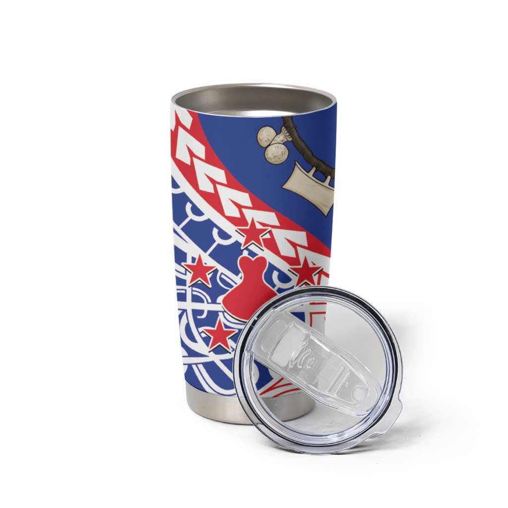 Austral Islands Tumbler Cup Tuhaa Pae Penu Stars Necklace Red - Polynesian Pride