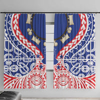 Austral Islands Window Curtain Tuhaa Pae Penu Stars Necklace Red - Polynesian Pride