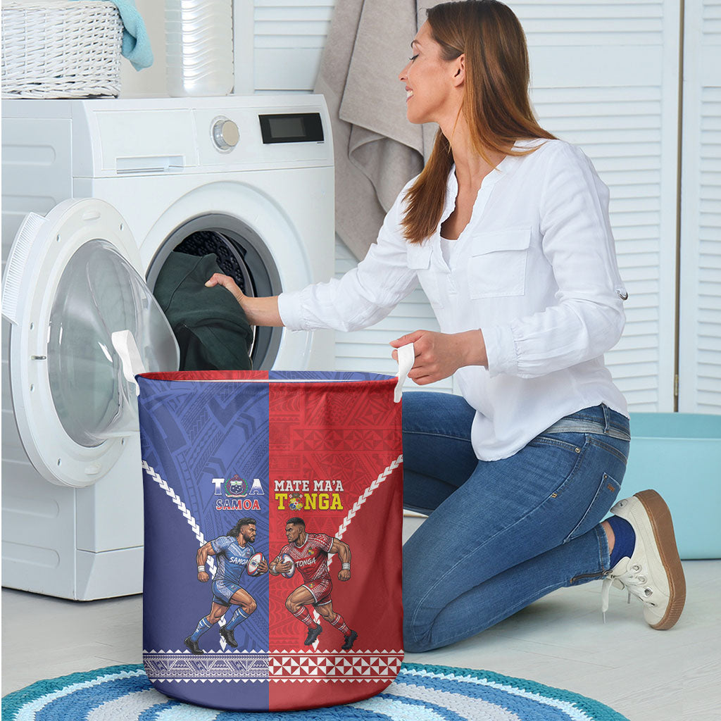 Toa Samoa Mate Ma'a Tonga Rugby Together Laundry Basket LT14 - Polynesian Pride