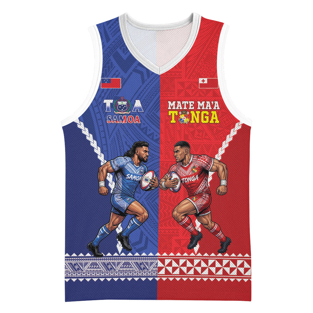 Toa Samoa Mate Ma'a Tonga Rugby Together Custom Basketball Jersey LT14 Unisex Multicolor - Polynesian Pride