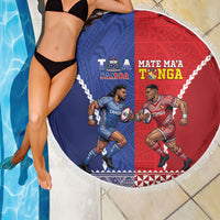 Toa Samoa Mate Ma'a Tonga Rugby Together Beach Blanket LT14 - Polynesian Pride