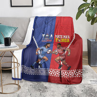 Toa Samoa Mate Ma'a Tonga Rugby Together Blanket LT14 - Polynesian Pride