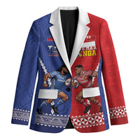 Toa Samoa Mate Ma'a Tonga Rugby Together Custom Blazer LT14 Unisex Multicolor - Polynesian Pride