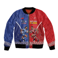 Toa Samoa Mate Ma'a Tonga Rugby Together Custom Bomber Jacket LT14 Unisex Multicolor - Polynesian Pride