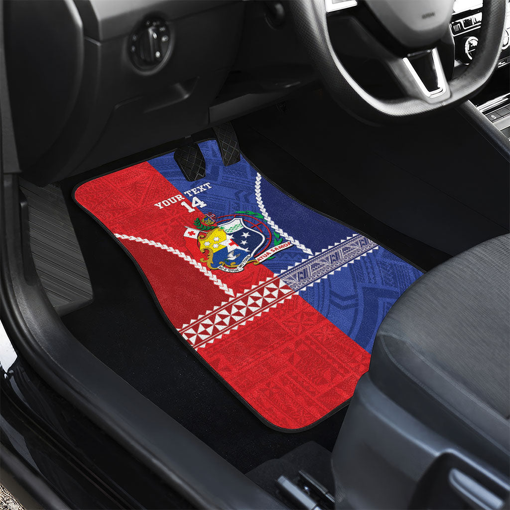 Toa Samoa Mate Ma'a Tonga Rugby Together Custom Car Mats LT14 - Polynesian Pride