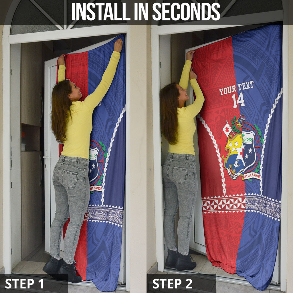 Toa Samoa Mate Ma'a Tonga Rugby Together Custom Door Cover LT14 - Polynesian Pride