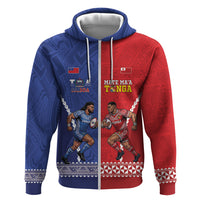 Toa Samoa Mate Ma'a Tonga Rugby Together Custom Hoodie LT14 Zip Hoodie Multicolor - Polynesian Pride