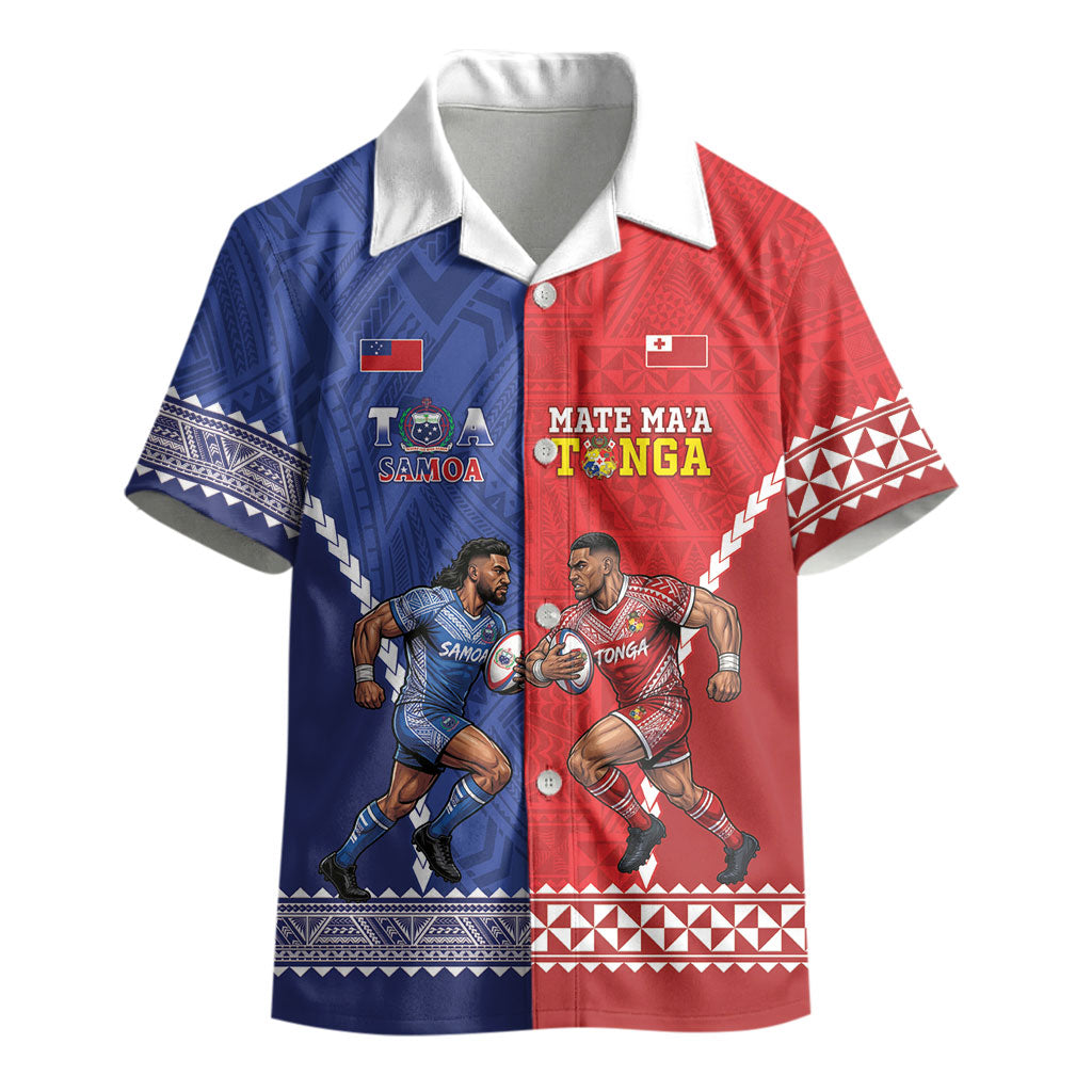 Toa Samoa Mate Ma'a Tonga Rugby Together Custom Kid Hawaiian Shirt LT14 - Polynesian Pride