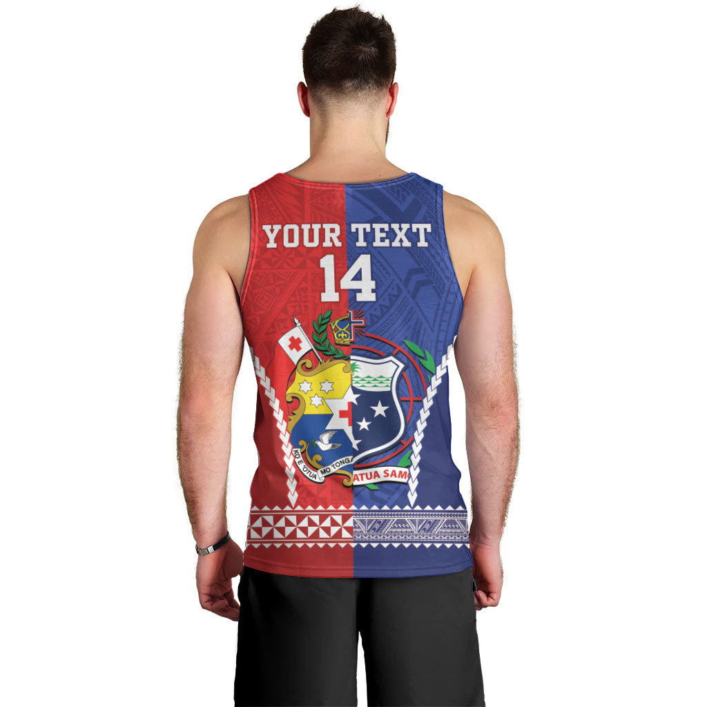 Toa Samoa Mate Ma'a Tonga Rugby Together Custom Men Tank Top LT14 - Polynesian Pride