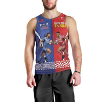 Toa Samoa Mate Ma'a Tonga Rugby Together Custom Men Tank Top LT14 - Polynesian Pride