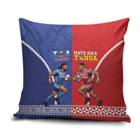 Toa Samoa Mate Ma'a Tonga Rugby Together Pillow Cover LT14 Multicolor - Polynesian Pride