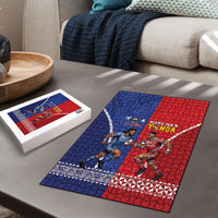 Toa Samoa Mate Ma'a Tonga Rugby Together Puzzle LT14 - Polynesian Pride