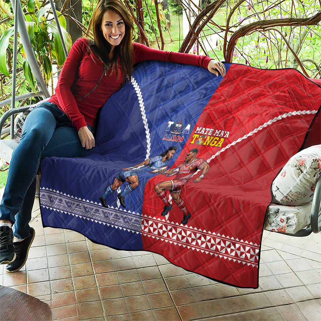 Toa Samoa Mate Ma'a Tonga Rugby Together Quilt LT14 - Polynesian Pride