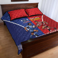 Toa Samoa Mate Ma'a Tonga Rugby Together Quilt Bed Set LT14 - Polynesian Pride