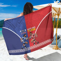 Toa Samoa Mate Ma'a Tonga Rugby Together Sarong LT14 One Size 44 x 66 inches Multicolor - Polynesian Pride