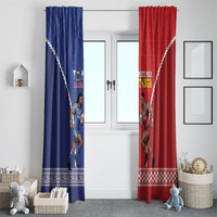 Toa Samoa Mate Ma'a Tonga Rugby Together Window Curtain LT14 - Polynesian Pride