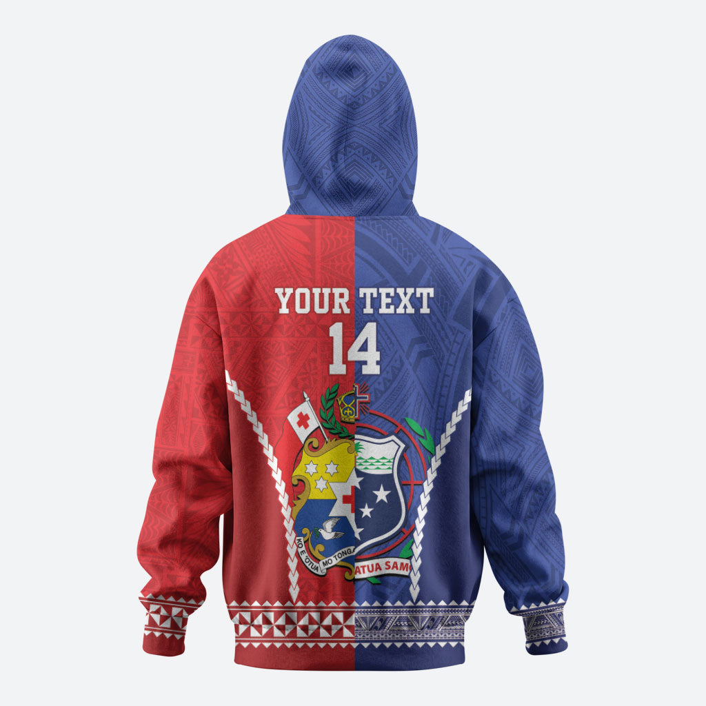 Toa Samoa Mate Ma'a Tonga Rugby Together Custom Zip Hoodie LT14 - Polynesian Pride