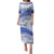 Personalised Samoa St Josephs College Family Matching Puletasi Dress and Hawaiian Shirt Marist Brothers Samoan Pattern LT14 Mom's Dress Blue - Polynesian Pride