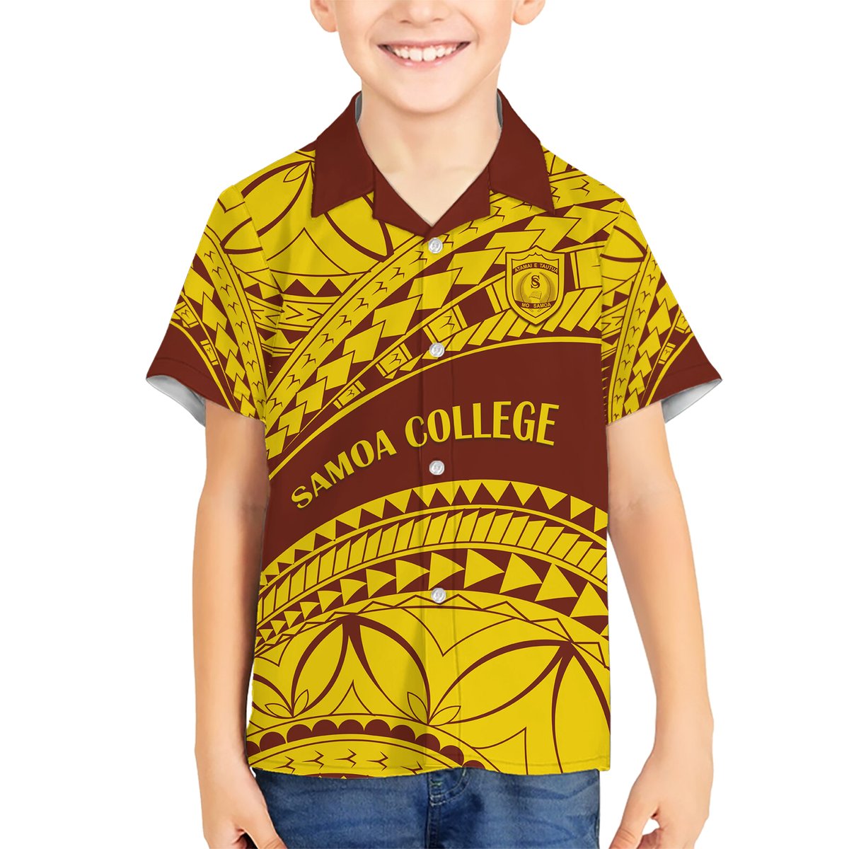 Personalised Samoa College Hawaiian Shirt Samoan Pattern LT14 - Polynesian Pride