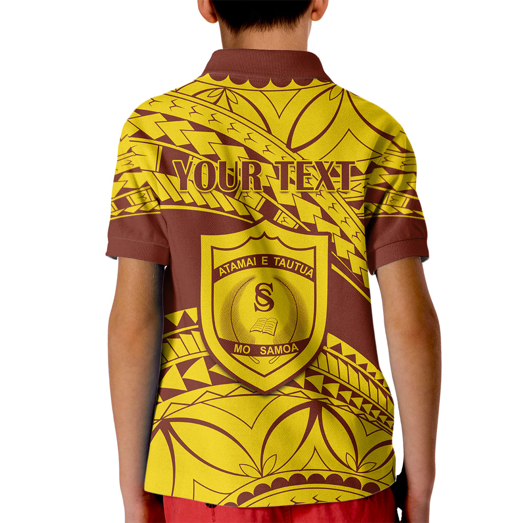 Personalised Samoa College Kid Polo Shirt Samoan Pattern LT14 - Polynesian Pride