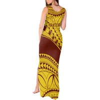 Personalised Samoa College Tank Maxi Dress Samoan Pattern LT14 - Polynesian Pride