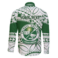 Personalised Samoa Faleata College Family Matching Off Shoulder Short Dress and Hawaiian Shirt Samoan Pattern LT14 - Polynesian Pride