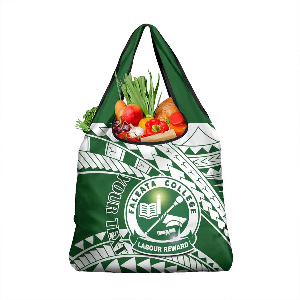 Personalised Samoa Faleata College Grocery Bag Samoan Pattern