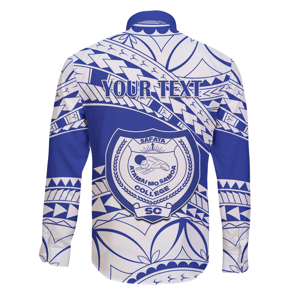 Personalised Samoa Safata College Family Matching Mermaid Dress and Hawaiian Shirt Samoan Pattern LT14 - Polynesian Pride