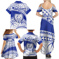 Personalised Samoa Safata College Family Matching Summer Maxi Dress and Hawaiian Shirt Samoan Pattern LT14 - Polynesian Pride