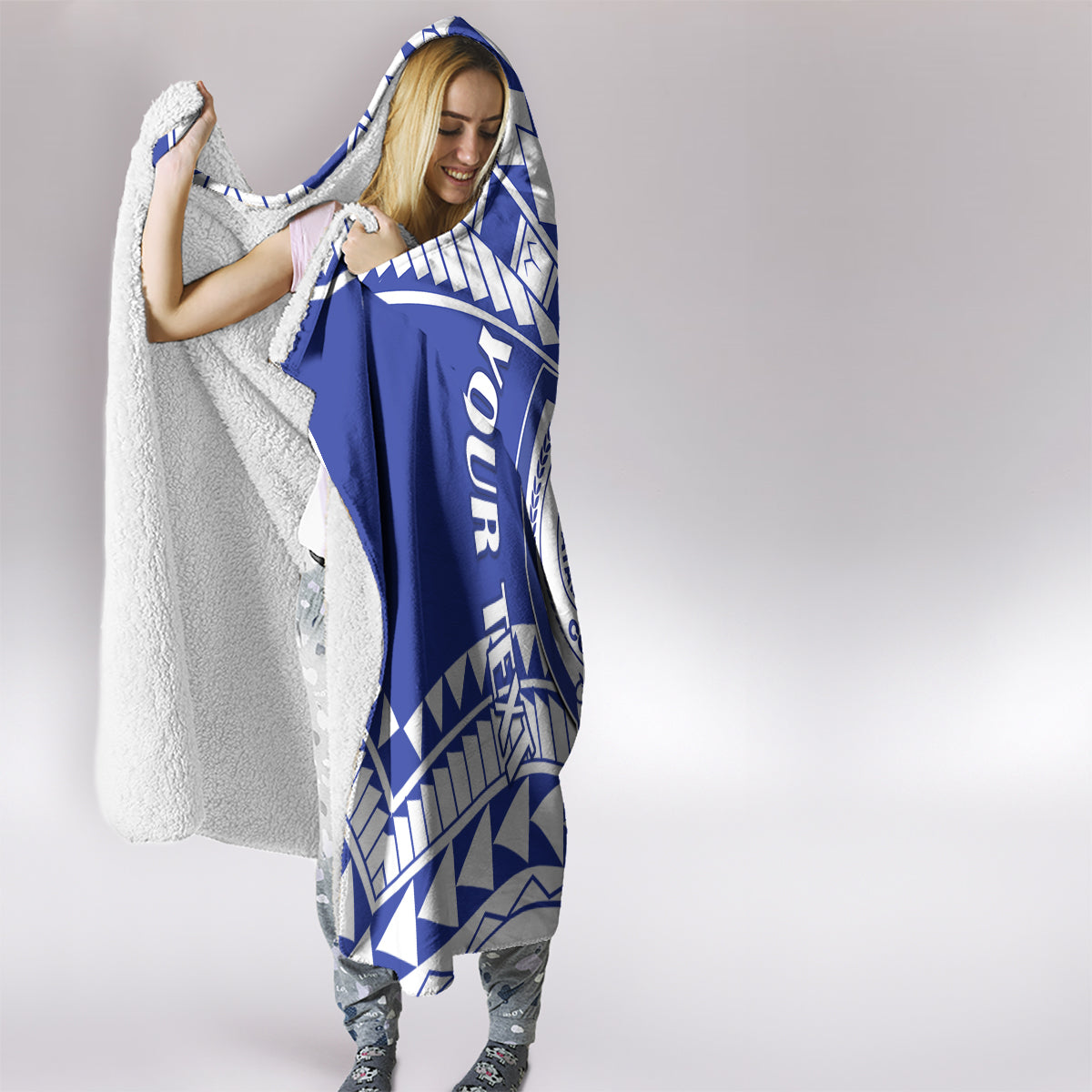 Personalised Samoa Safata College Hooded Blanket Samoan Pattern LT14 - Polynesian Pride