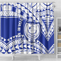 Personalised Samoa Safata College Shower Curtain Samoan Pattern LT14 - Polynesian Pride