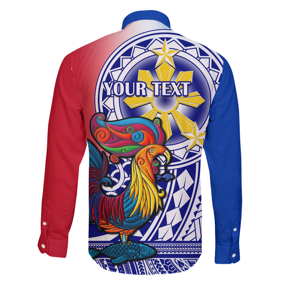 Personalised Philippines Family Matching Puletasi Dress and Hawaiian Shirt Filipino Sarimanok With Polynesian Tattoo LT14 - Polynesian Pride