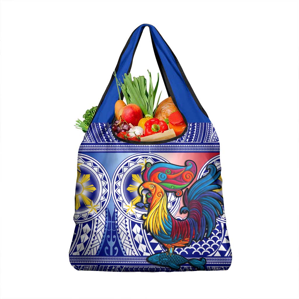 Philippines Grocery Bag Filipino Sarimanok With Polynesian Tattoo