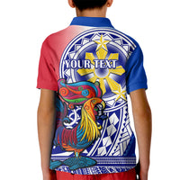 Personalised Philippines Kid Polo Shirt Filipino Sarimanok With Polynesian Tattoo LT14 - Polynesian Pride