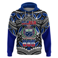 Samoa 685 Hoodie Samoan Coat Of Arms Simple Style LT14 Blue - Polynesian Pride