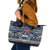 Samoa 685 Leather Tote Bag Samoan Coat Of Arms Simple Style LT14 Blue - Polynesian Pride