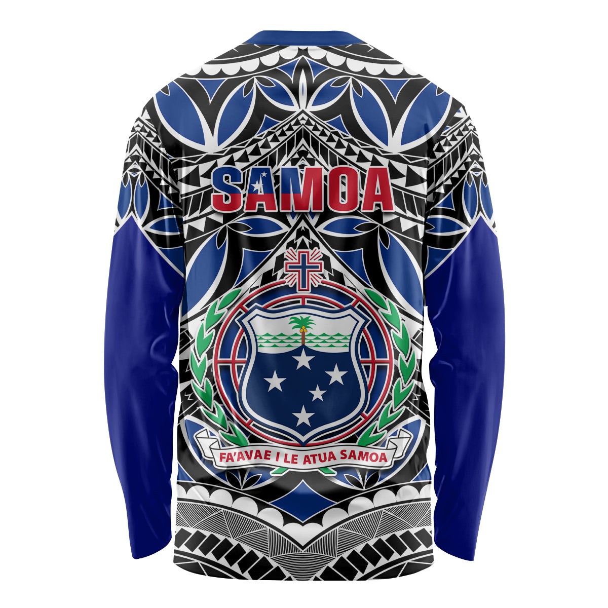 Samoa 685 Long Sleeve Shirt Samoan Coat Of Arms Simple Style LT14 - Polynesian Pride