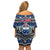 Samoa 685 Off Shoulder Short Dress Samoan Coat Of Arms Simple Style LT14 - Polynesian Pride