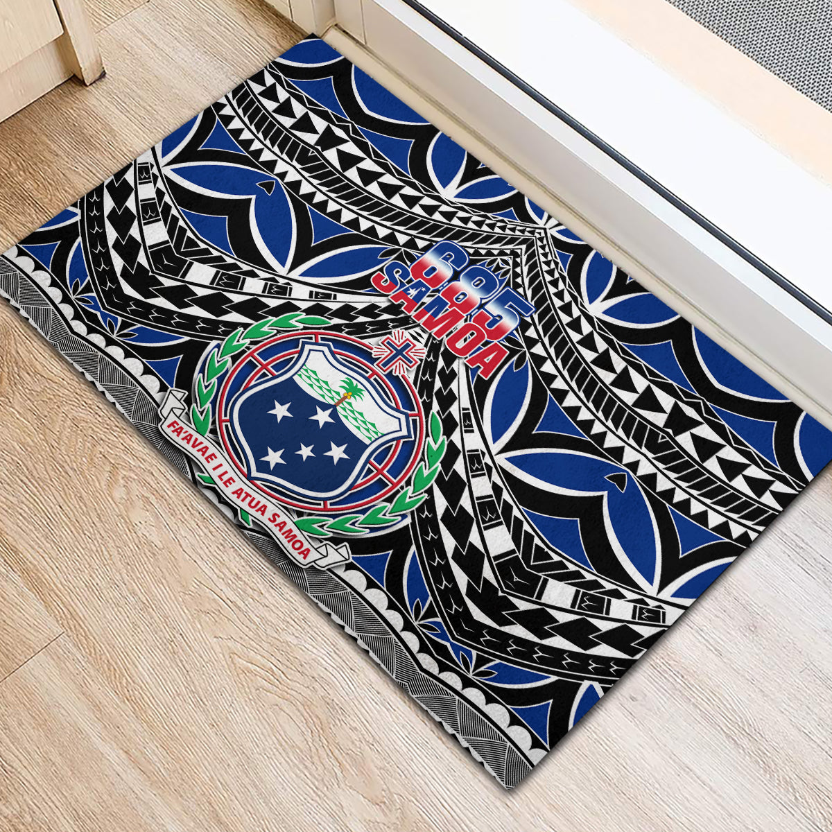 Samoa 685 Rubber Doormat Samoan Coat Of Arms Simple Style LT14 - Polynesian Pride
