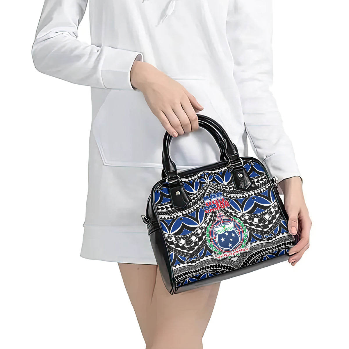 Samoa 685 Shoulder Handbag Samoan Coat Of Arms Simple Style LT14 - Polynesian Pride