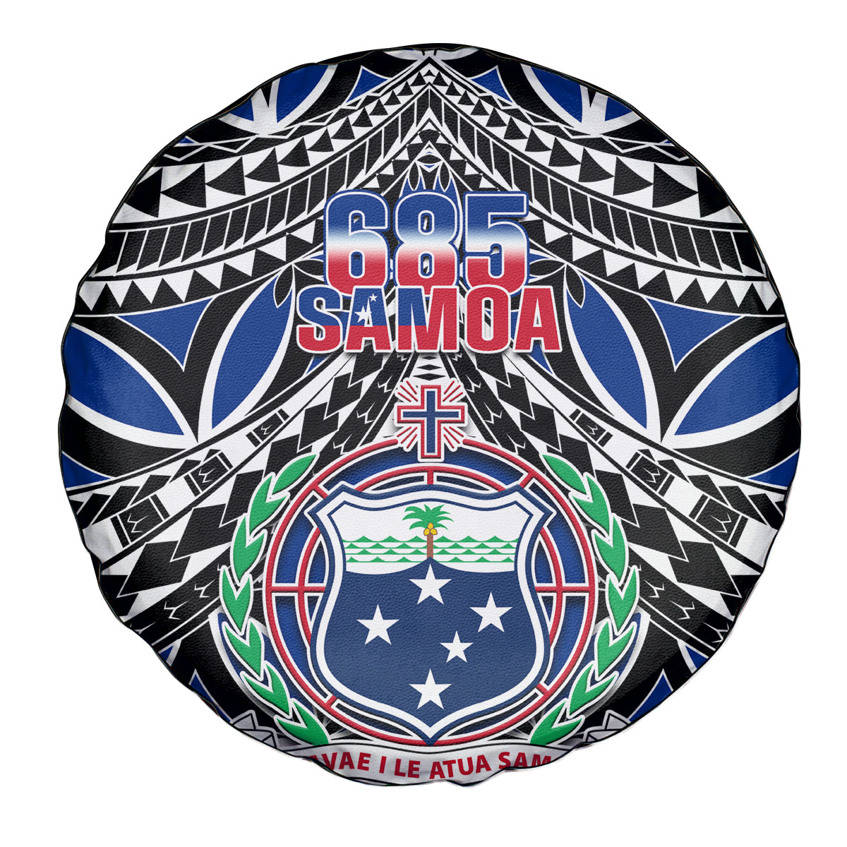 Samoa 685 Spare Tire Cover Samoan Coat Of Arms Simple Style LT14 - Polynesian Pride