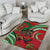 Mele Kalikimaka Hawaii Area Rug Mongoose Santa With Ohia Lehua