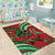 Mele Kalikimaka Hawaii Area Rug Mongoose Santa With Ohia Lehua