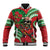 Mele Kalikimaka Hawaii Baseball Jacket Mongoose Santa With Ohia Lehua