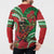 Mele Kalikimaka Hawaii Button Sweatshirt Mongoose Santa With Ohia Lehua